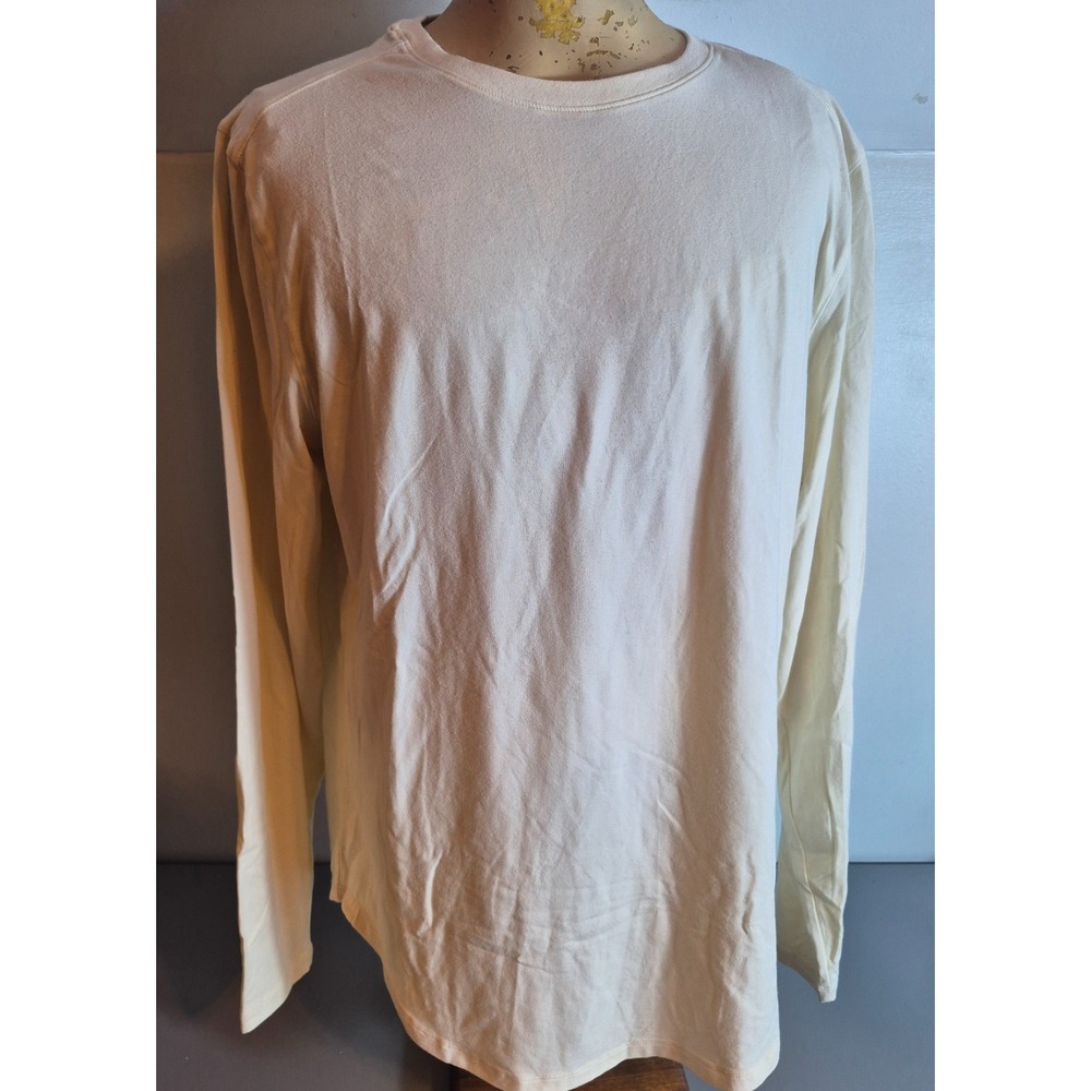 Legends Mens Aviation Long Sleeve T-Shirt XL Cream NEW NWT LGDT020